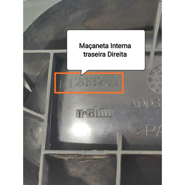 Macaneta Interna Porta Cactus Direita 2017/2024 E1206289 Dianteira/traseira