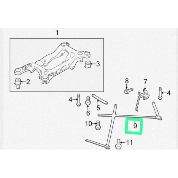 Suspensao Cruzada Traseira Panamera 2010/2019 97050428103