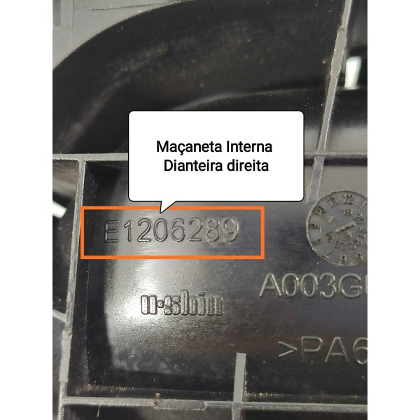 Macaneta Interna Porta Cactus Direita 2017/2024 E1206289 Preto Dianteira/traseira