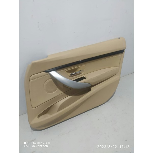 Forro Porta Bmw 320 328 Gt Dianteiro Direito 2013 2014 2018 Caramelo