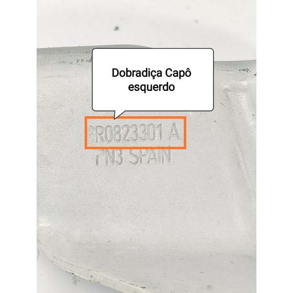 Braco Dobradica Capo Audi Q5 Esquerda 2013/2016 8r0827301a