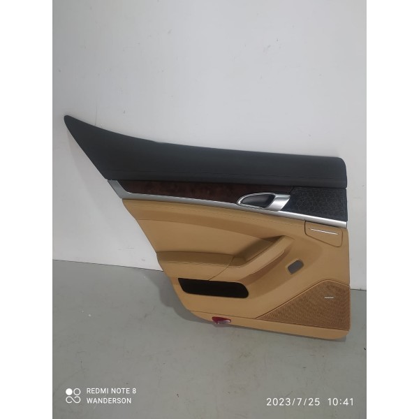 Forro Porta Macaneta Panamera Traseiro Esquerdo 2014/2016 Caramelo