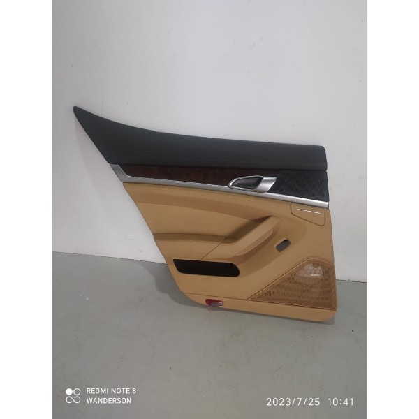 Forro Porta Macaneta Panamera Traseiro Esquerdo 2014/2016 Caramelo