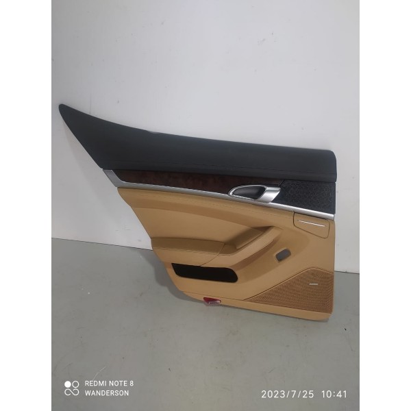 Forro Porta Macaneta Panamera Traseiro Esquerdo 2014/2016 Caramelo
