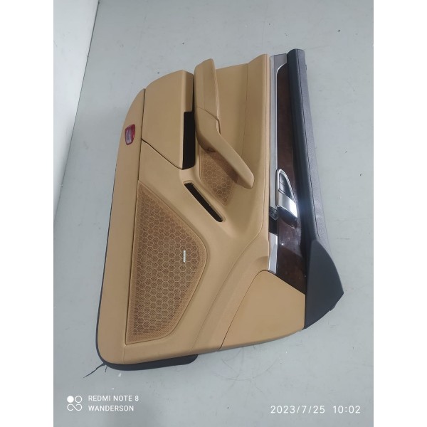 Forro Porta Macaneta Panamera Dianteiro Esquerdo 2014/2016 Caramelo