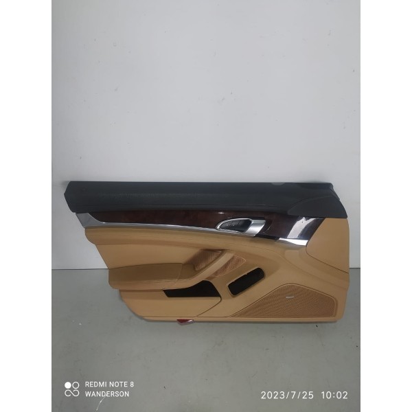 Forro Porta Macaneta Panamera Dianteiro Esquerdo 2014/2016 Caramelo