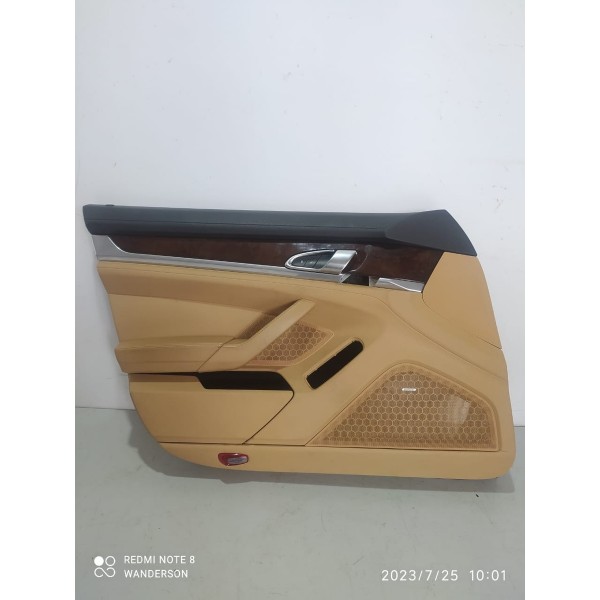Forro Porta Macaneta Panamera Dianteiro Esquerdo 2014/2016 Caramelo