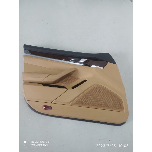 Forro Porta Macaneta Panamera Dianteiro Esquerdo 2014/2016 Caramelo