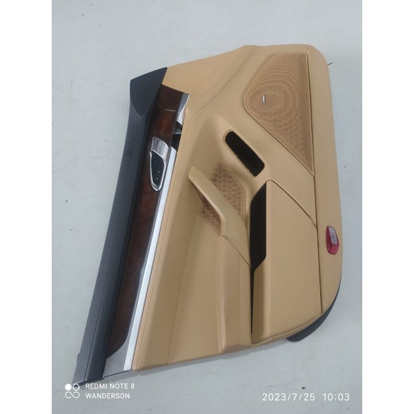 Forro Porta Macaneta Panamera Dianteiro Esquerdo 2014/2016 Caramelo
