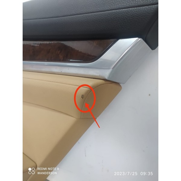 Forro Porta Macaneta Panamera Traseiro Direit  2010/2019 Det Caramelo