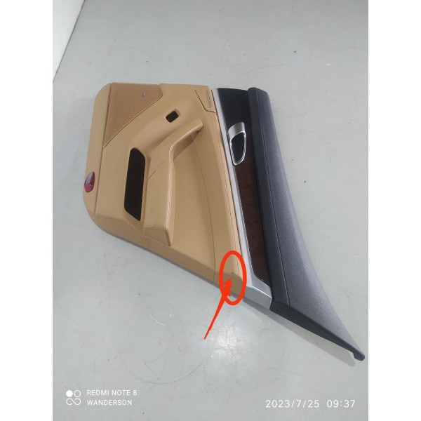Forro Porta Macaneta Panamera Traseiro Direit  2010/2019 Det Caramelo