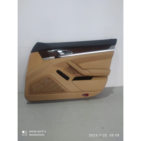 Forro Porta Macaneta Panamera Dianteiro Direito 2010/2019 Caramelo
