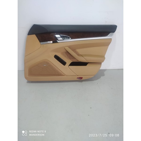 Forro Porta Macaneta Panamera Dianteiro Direito 2010/2019 Caramelo