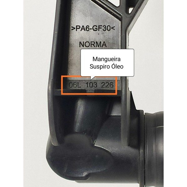 Mangueira Suspiro Oleo Audi A5 Q5 2010/2016 06l103226 Preto