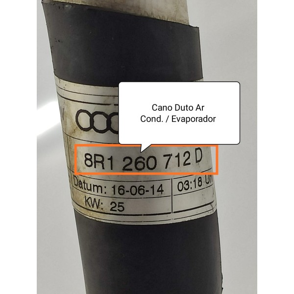 Mangueira Ar Condicionado Audi Q5 2010/2016 8r1260712d