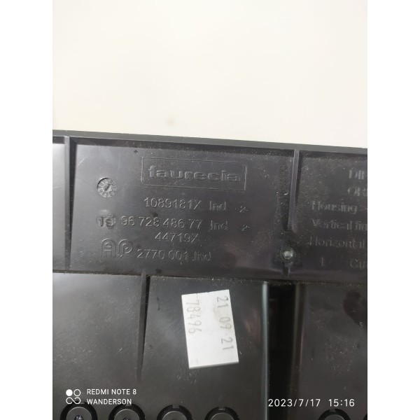 Difusor Ar Peugeot 2008 Central 2018/2024 9672848677