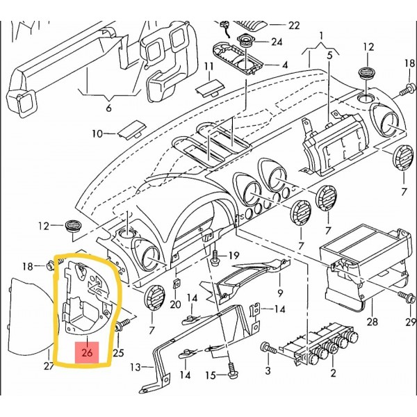Suporte Caixa Fusivel Audi Tt Mk1 1998/2005 Det 8n0858387