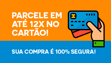 Parcele suas compras em 12x no cartão - sua compra é 100% segura